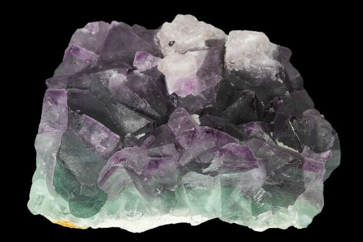 Purple-Green Octahedral Fluorite Crystal Cluster - Fluorescent! #149663
